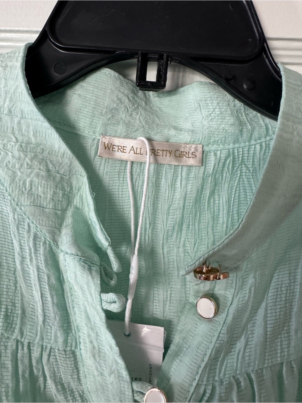 Mixology Stacey Dress Mint Green Braided Belt Satin slip We’re all pretty girls - Picture 7 of 14